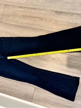 MOTHER Black Flared Jeans - Dark Wash Boot Leg